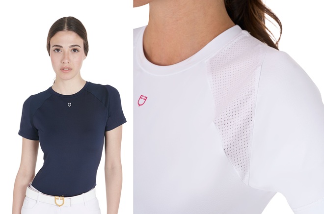 T-SHIRT TECNICA DONNA EQUESTRO EASY Donna, Polo da allenamento 